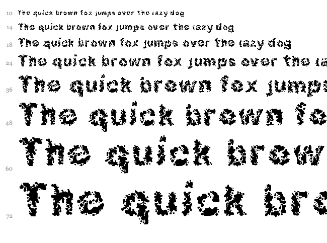 Broken Press font waterfall